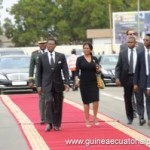 President and First Lady of Equatorial Guinea on red carpet